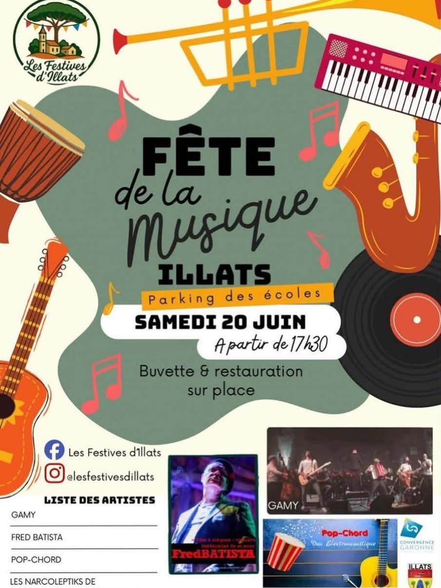 Fête de la musique Samedi 20 Juin