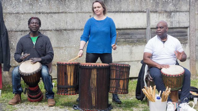 44 Les percussionniste de l'association Illadaise DENKADI MANITOU ont assuré l'animation musicale et chorégraphique...